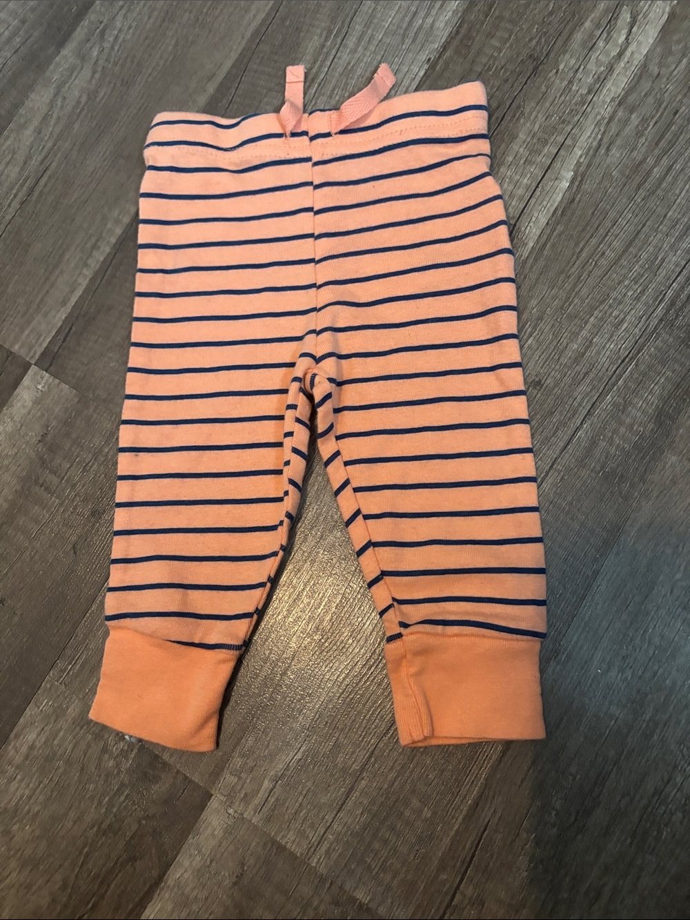 Koala Kids Peach and Navy Striped Baby Joggers 215